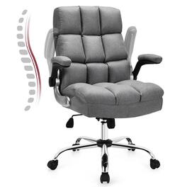 Ecooso - Office Chair Adjustable High Back Swivel Task Chair with Flip-up Armrests for Home or Office - Gray