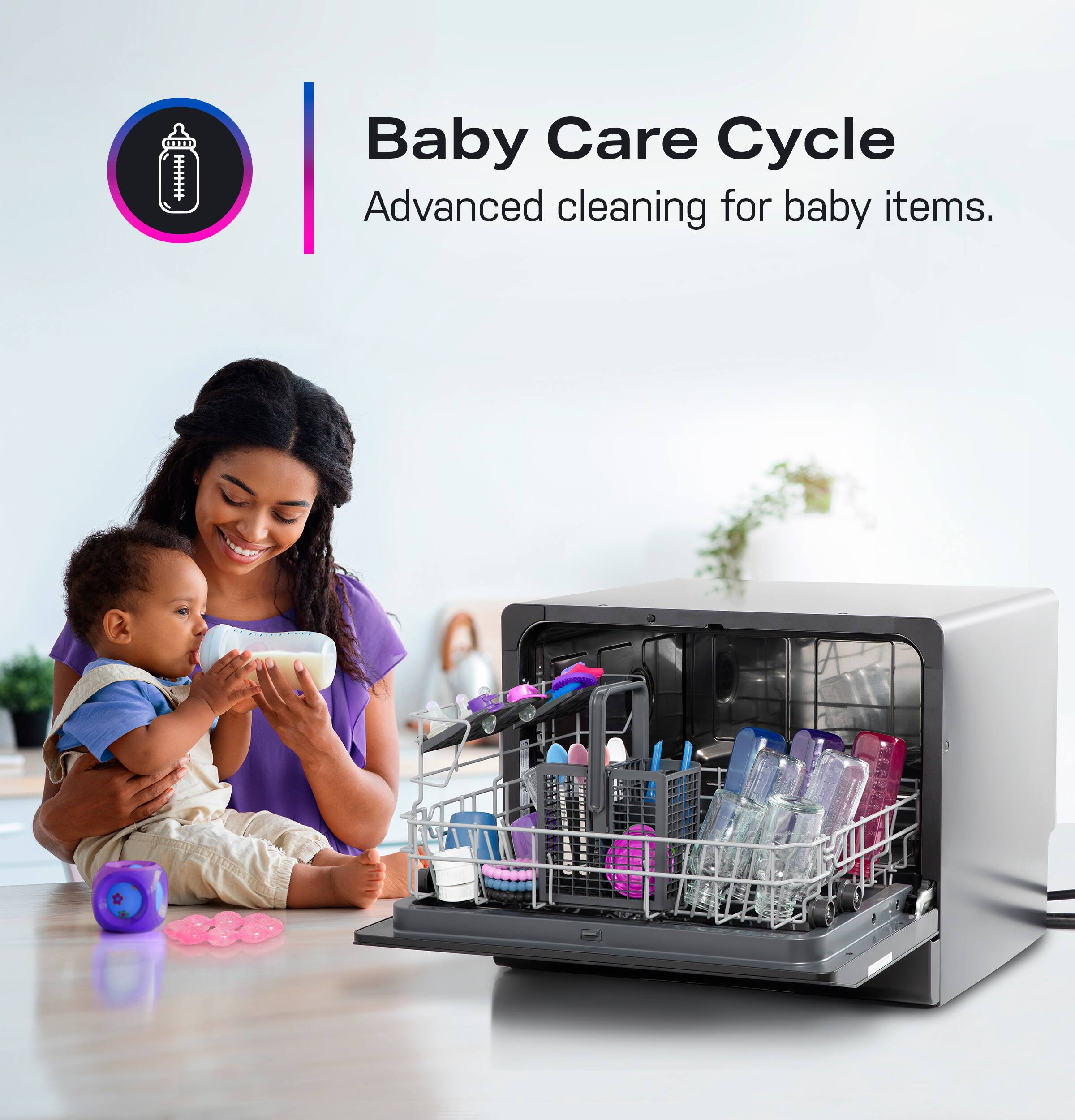 Baby Care Cycle  
Advanced cleaning for baby items.