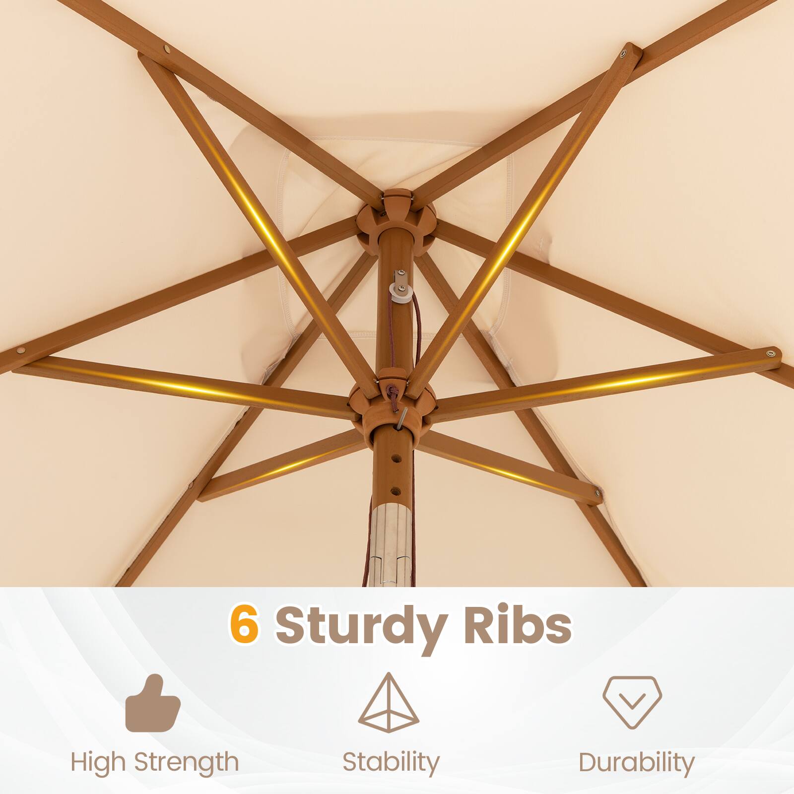6 Sturdy Ribs  
High Strength  
Stability  
Durability