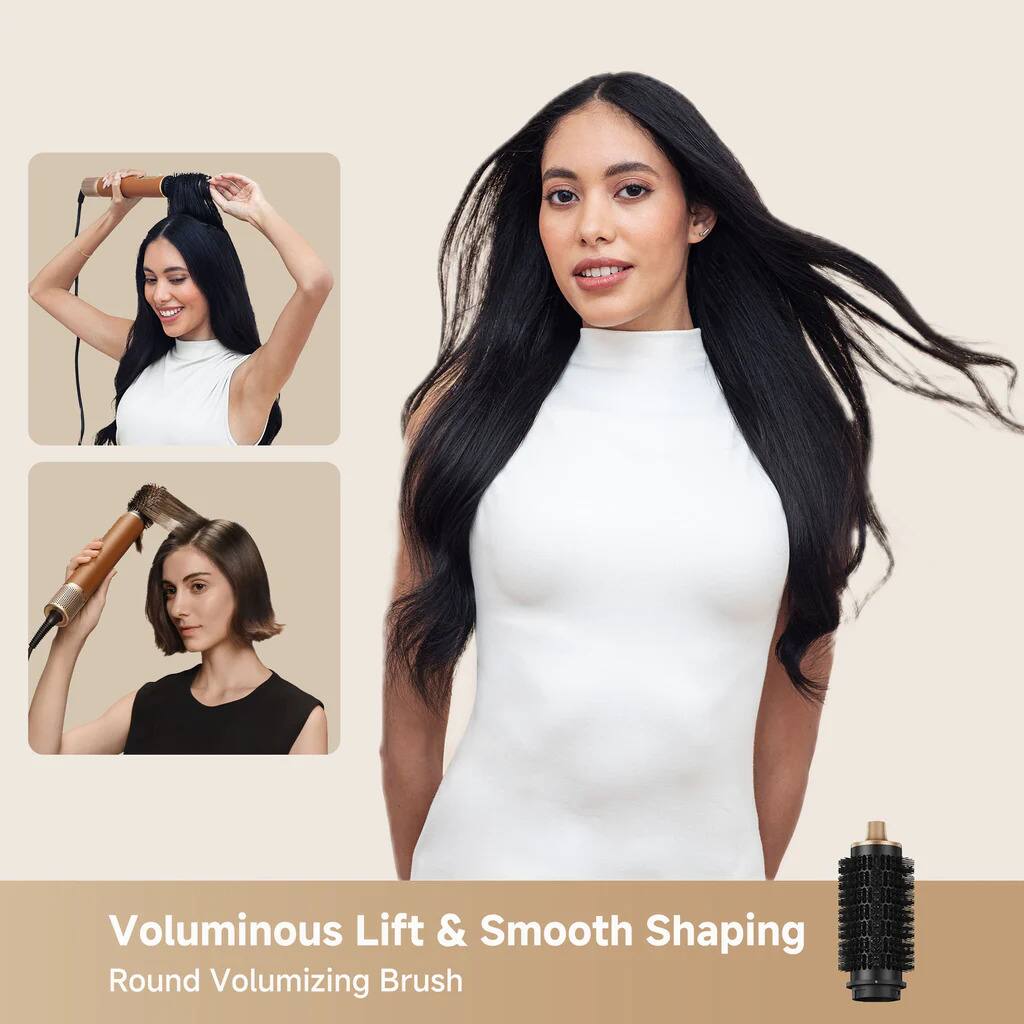 Voluminous Lift & Smooth Shaping  
Round Volumizing Brush