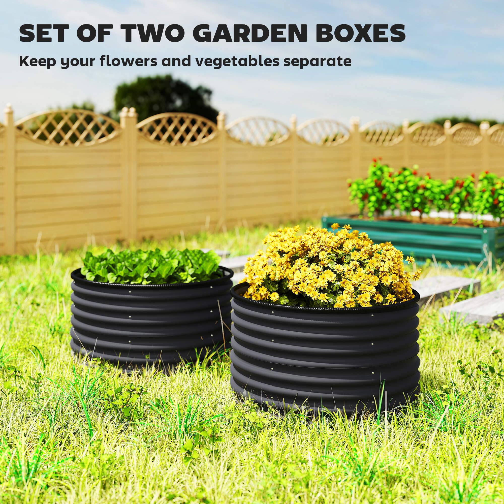 SET OF TWO GARDEN BOXES  
Keep your flowers and vegetables separate
