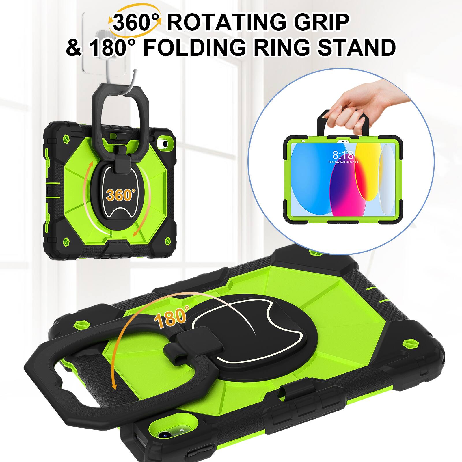 360° ROTATING GRIP & 180° FOLDING RING STAND

8:18 Tuesday, December 4