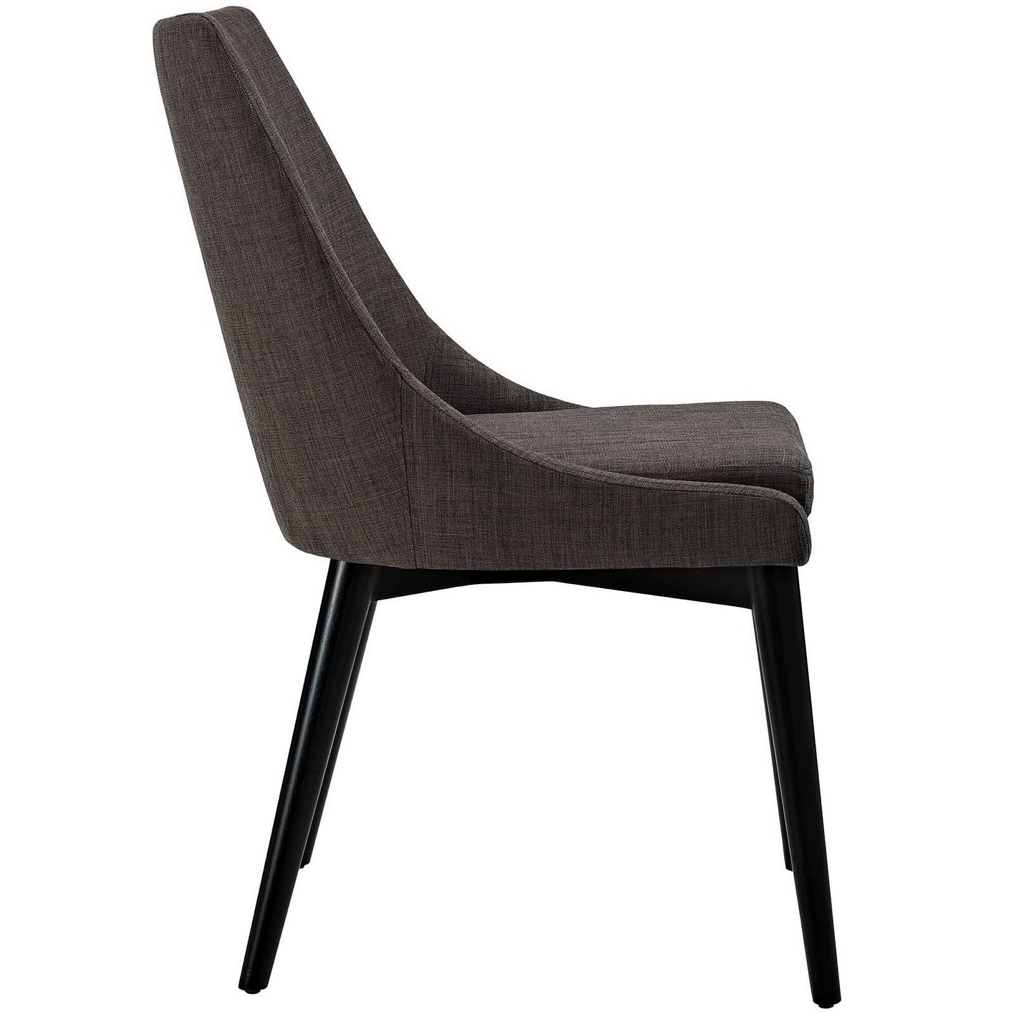 Left. Modway - Viscount Fabric Dining Chair by Modway - Brown.