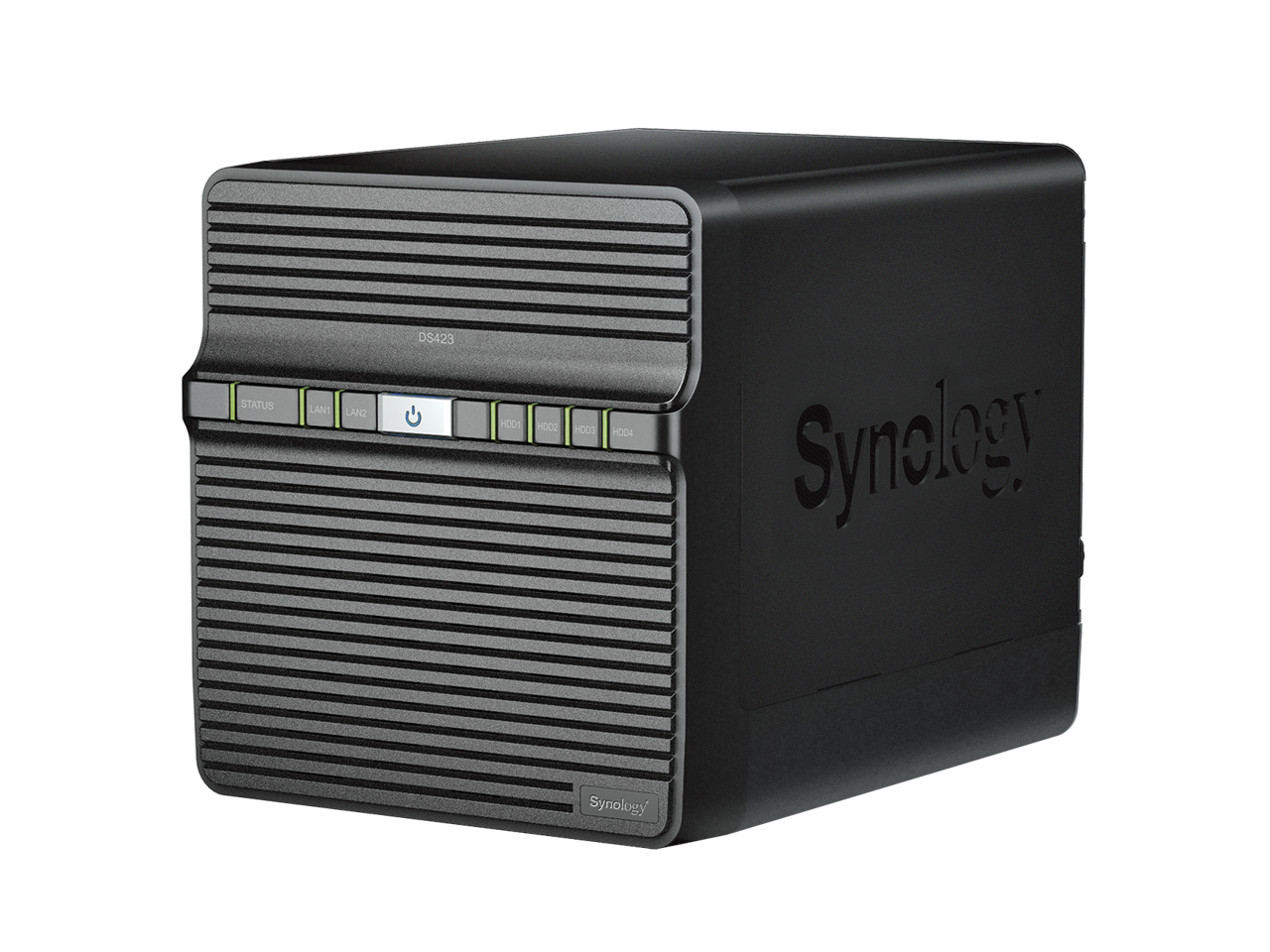STATUS  
LAN1  
LAN2  
DS423  
HDD1  
HDD2  
HDD3  
HDD4  
Synology