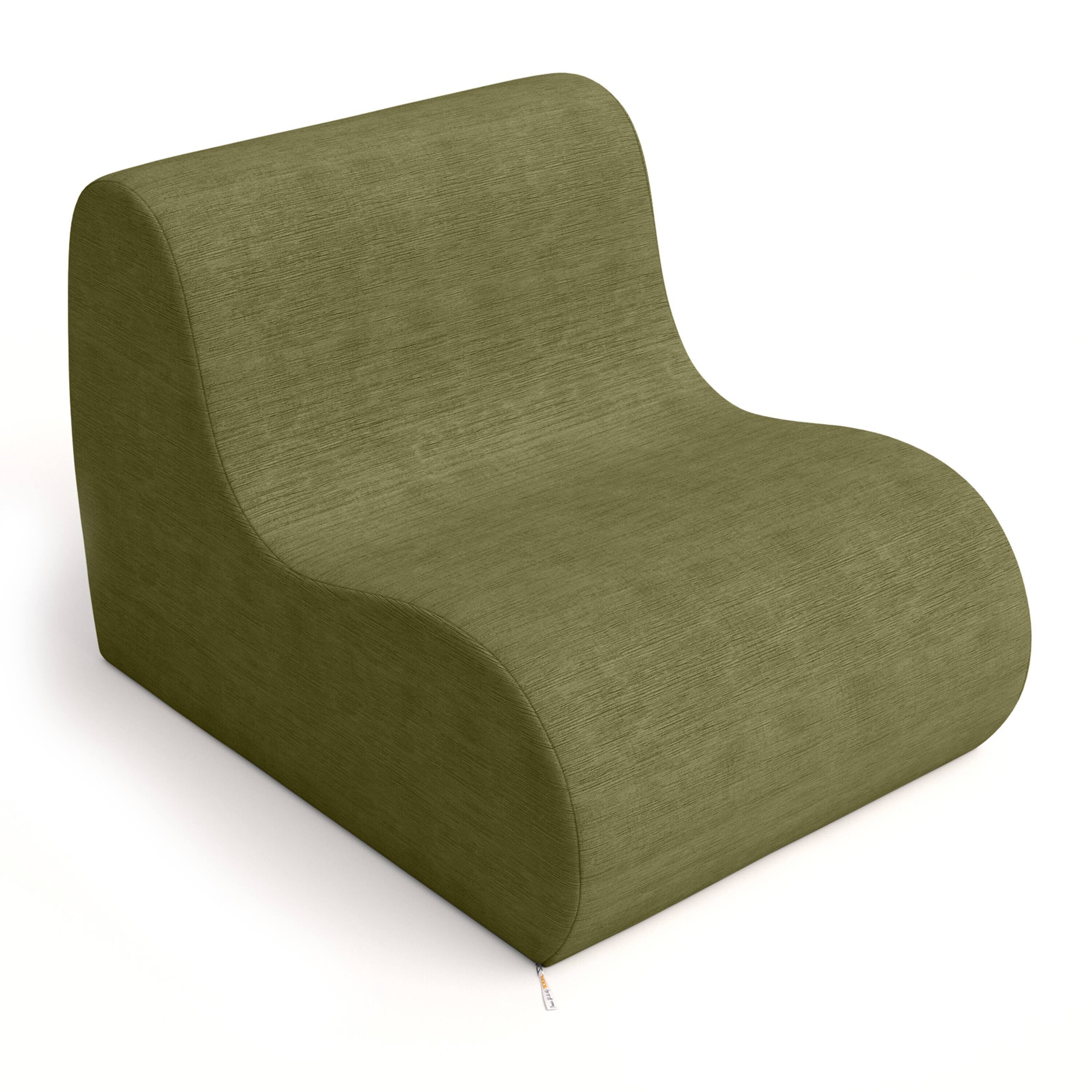 Alt View 1. Jaxx - Jaxx Uptown Large Modern Armless Accent Chair, Moss - Moss.