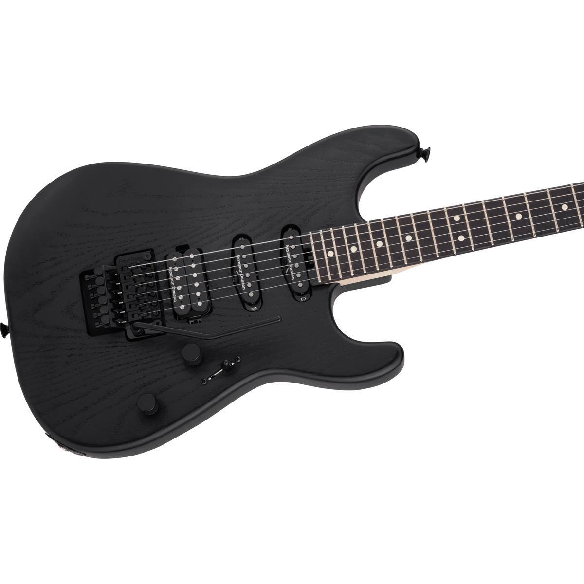 Alt View 5. Charvel - Charvel Pro-Mod San Dimas Style 1 HSS FR E Sassafras Electric Guitar, Ebony Fingerboard, Satin Black.
