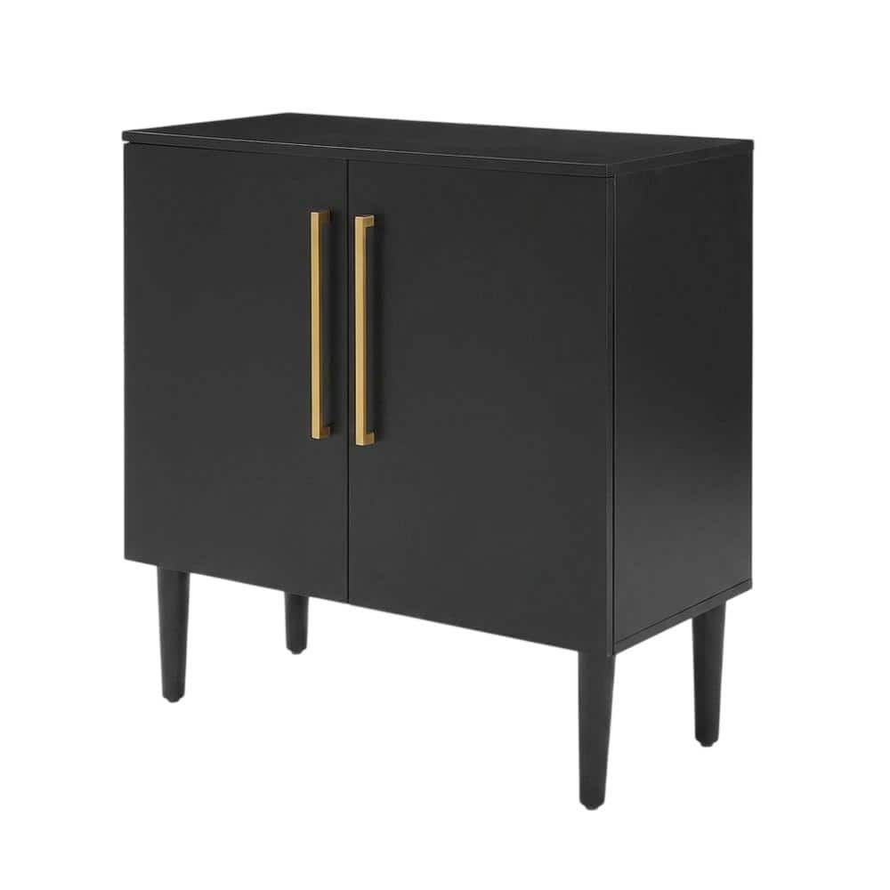 Crosley Furniture - Everett Storage Cabinet - Matte Black
