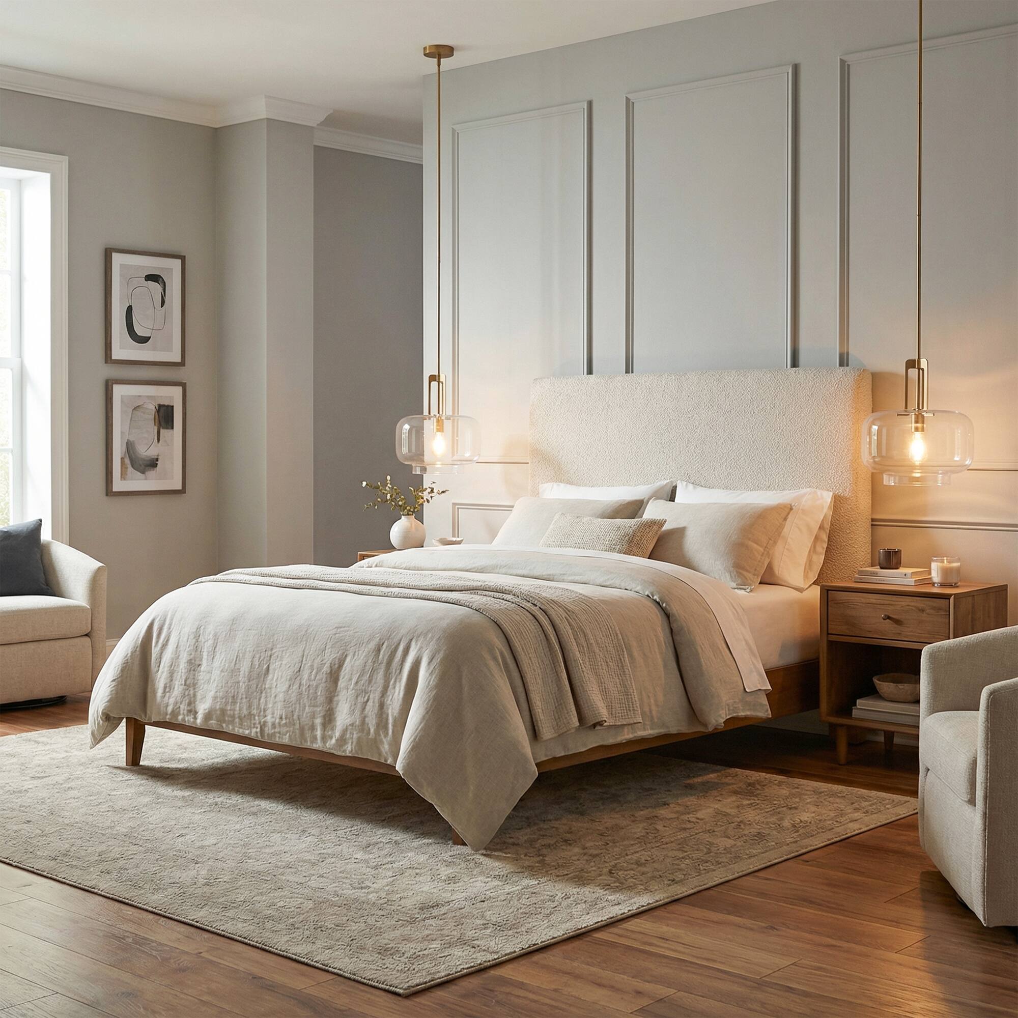 Angle. Parrot Uncle - Modern Brass Round Clear Glass Shade Pendant Light.