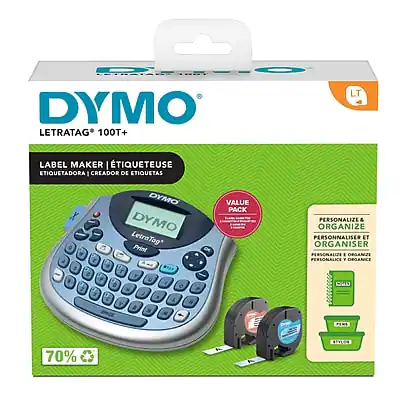 DYMO LetraTag 100T+ LT Label Maker | Ticketeuse | Etiquetadora | Creador de Etiquetas
DYMO LetraTag Tog Print
Value Pack: Personalize & Organize | Personnaliser & Organiser
70%