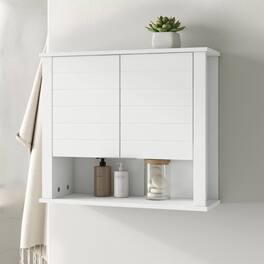 Hivvago - 2 Door Wall Mounted Bathroom Storage Cabinet - White