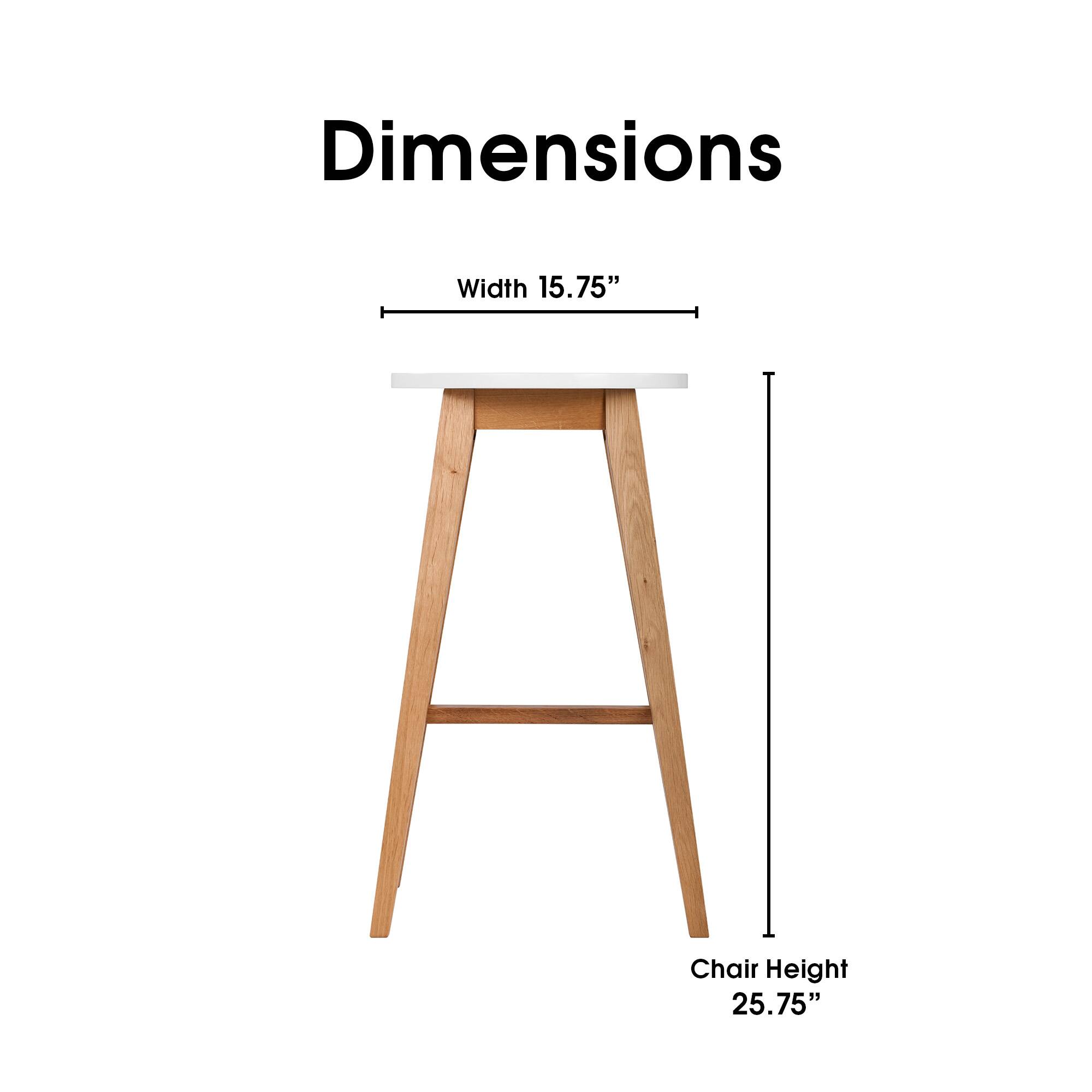 Dimensions  
Width 15.75"  
Chair Height 25.75"