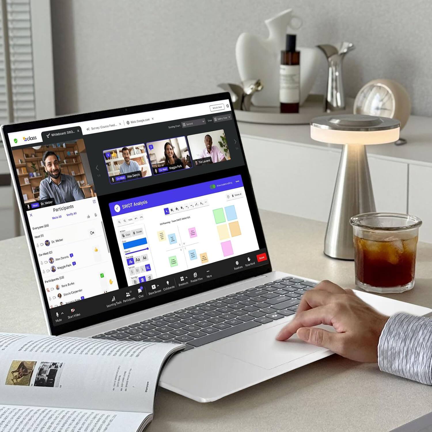 Sure, here is the corrected and grouped text:

---

**tocloss Whitescard S0O**

**W: Googicoo SurveyCounsc Teed - Des - Mepiefys nciouens - D Water - Participants Vrily a Ms u pu Rhgorc Ne T - edien & Certe t S Ceros MappierPes PuticiwewG9 A - Davie Carterdor st - Sariaes Ser Mur SWOT Analysis - e A + . - -/Ta - - ~e - - E A III M Aa : E M Protees a Bntoes Caloboerae nnt Oud Pntsice Lermingh - L & - & - 1 4 O C i - Rngto Sde - V**

---

**Participants**

- Dr. Weber
- Alex Den
- Maggie Park
- Tei Lenn
- Next (1)
- Next (2)
- Next (3)
- Next (4)
- Next (5)
- Next (6)
- Next (7)
- Next (8)
- Next (9)
- Next (10)
- Next (11)
- Next (12)
- Next (1