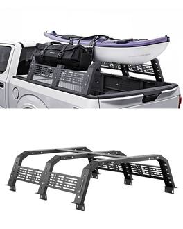VEVOR - Overland Truck Bed Rack, 54.3-68.3 in Width, Adjustable Overland Bed Cargo Rack - Black