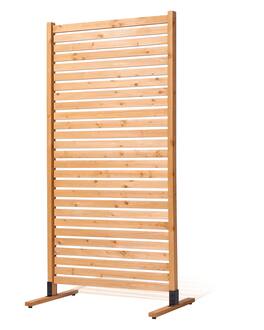 VEVOR - Wooden Privacy Screen, 36" W x 76" H Outdoor Privacy Screen, Freestanding Privacy Panel with Stand - Wood