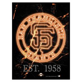 Fan Creations - San Francisco Giants 12'' x 16'' Framed Circle Logo Print - Black