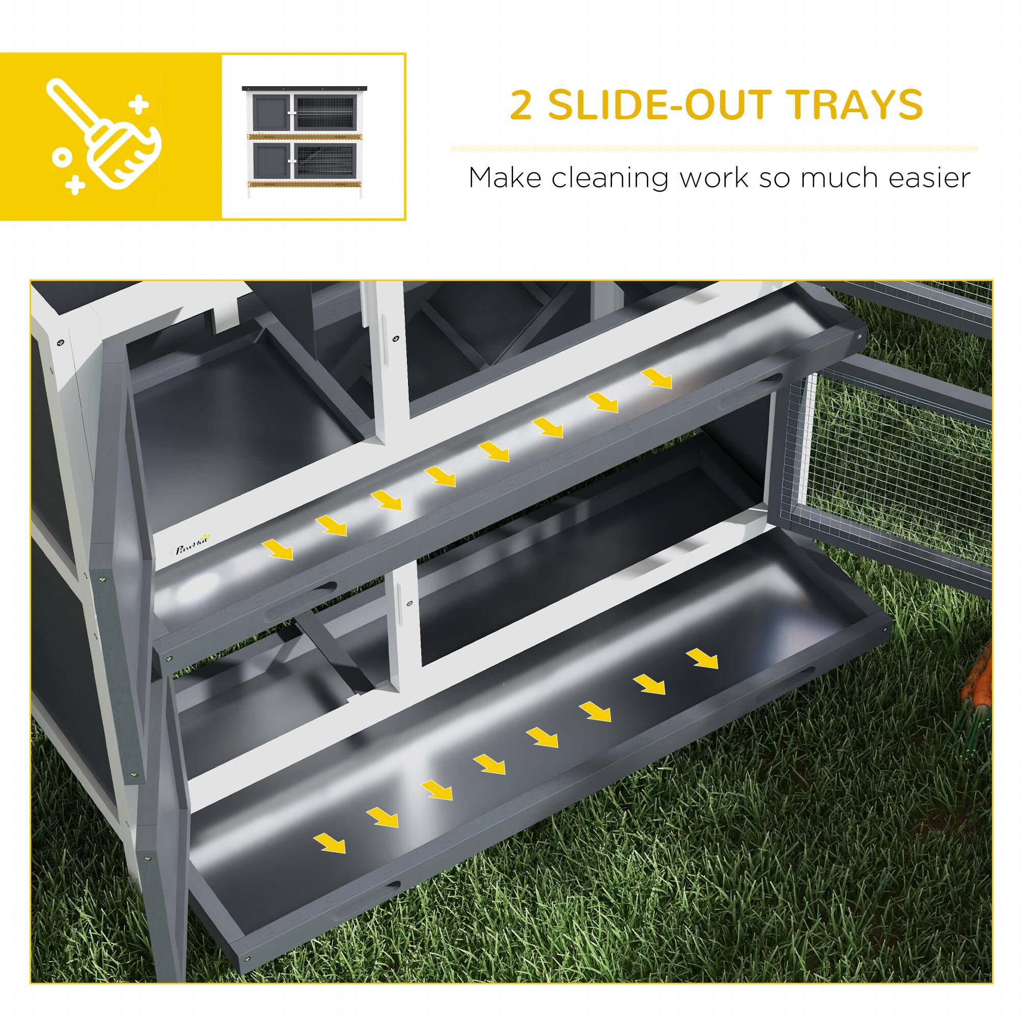 2 SLIDE-OUT TRAYS  
Make cleaning work so much easier