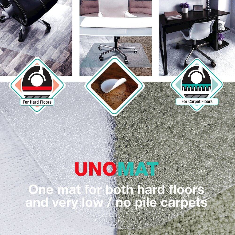 For Hard Floors  
For Carpet Floors  

UNOMAT  
One mat for both hard floors and very low / no pile carpets