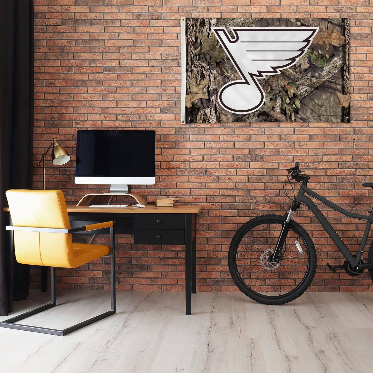 Alt View 2. Rico Industries - St Louis Hockey Blues Indoor Outdoor Camo Look 3x5 Banner Flag - Multi.