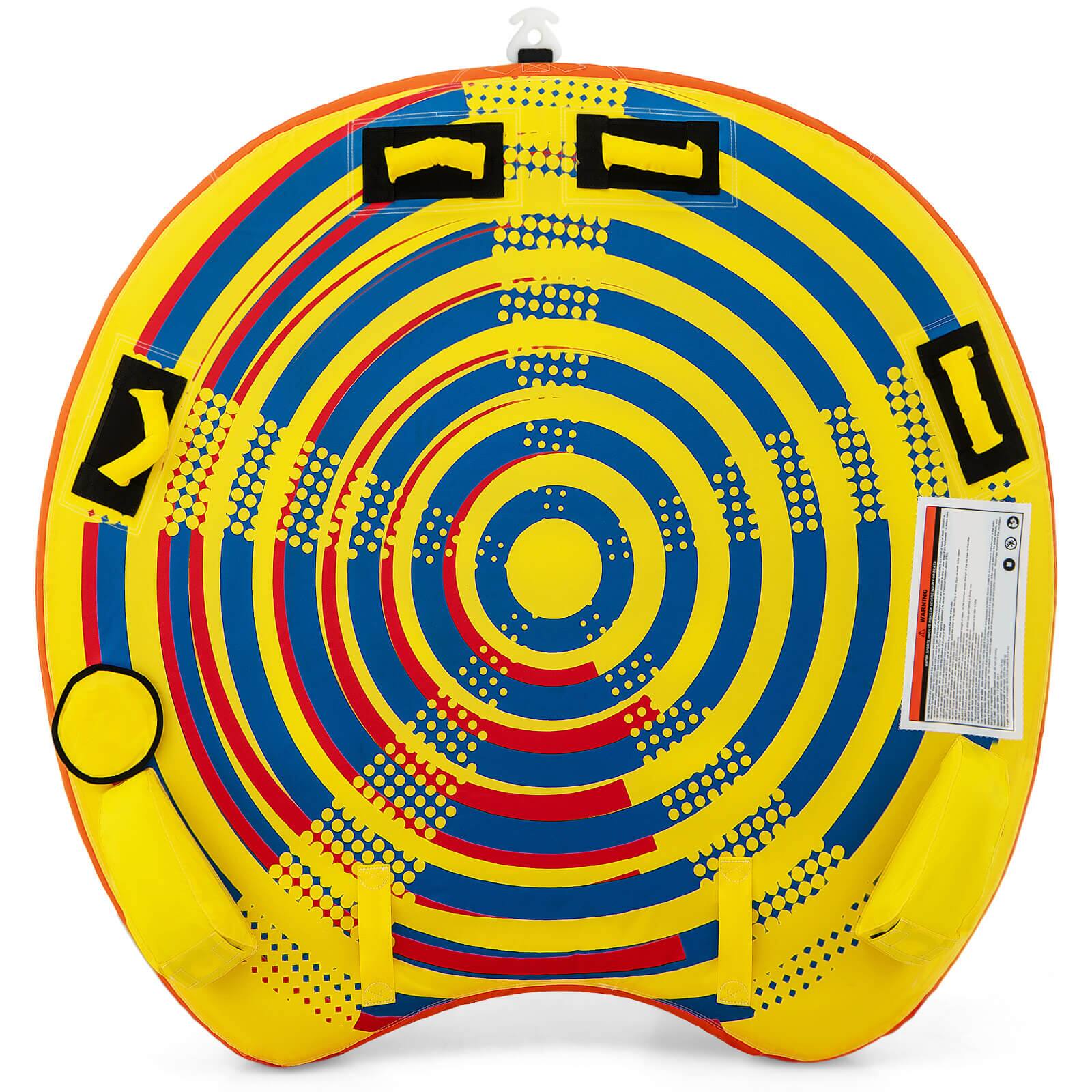 Alt View 10. Costway - Costway Towable Tube for Boating 1 or 2 Person Inflatable Boat Tube for Youth & Adult - Yellow.