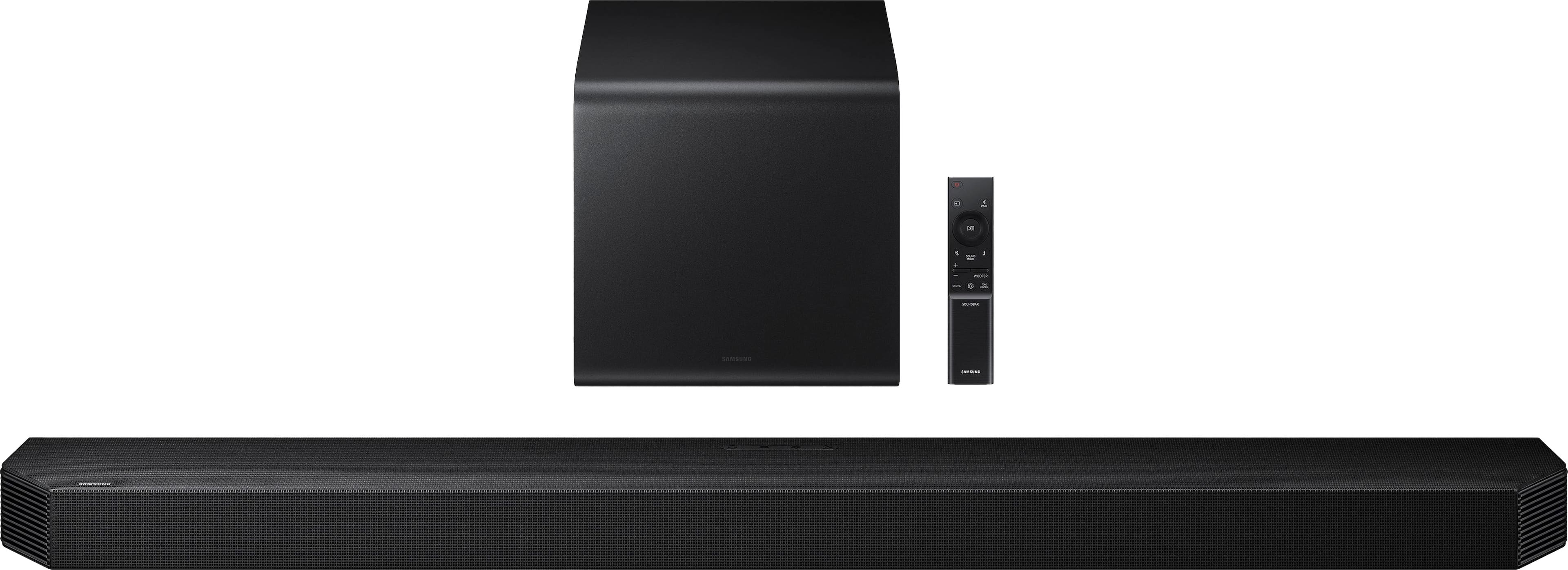 Front. Samsung - SAMSUNG Q-series Soundbar HW-Q800F 5.1.2 ch w/ Subwoofer - Black.