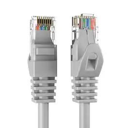 Cables Direct Online - Cat5e Ethernet Cable 100ft, 350MHz UTP LAN Network Patch Cord for PC Modem Router TV Printer Console - Gray