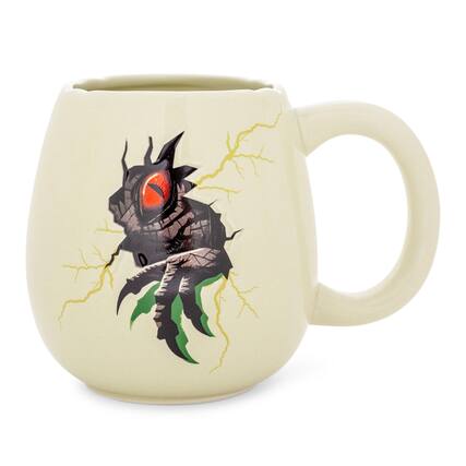 Front. Silver Buffalo - Jurassic Park Raptor Hatching Sculpted Ceramic Mug | Holds 20 Ounces - White.