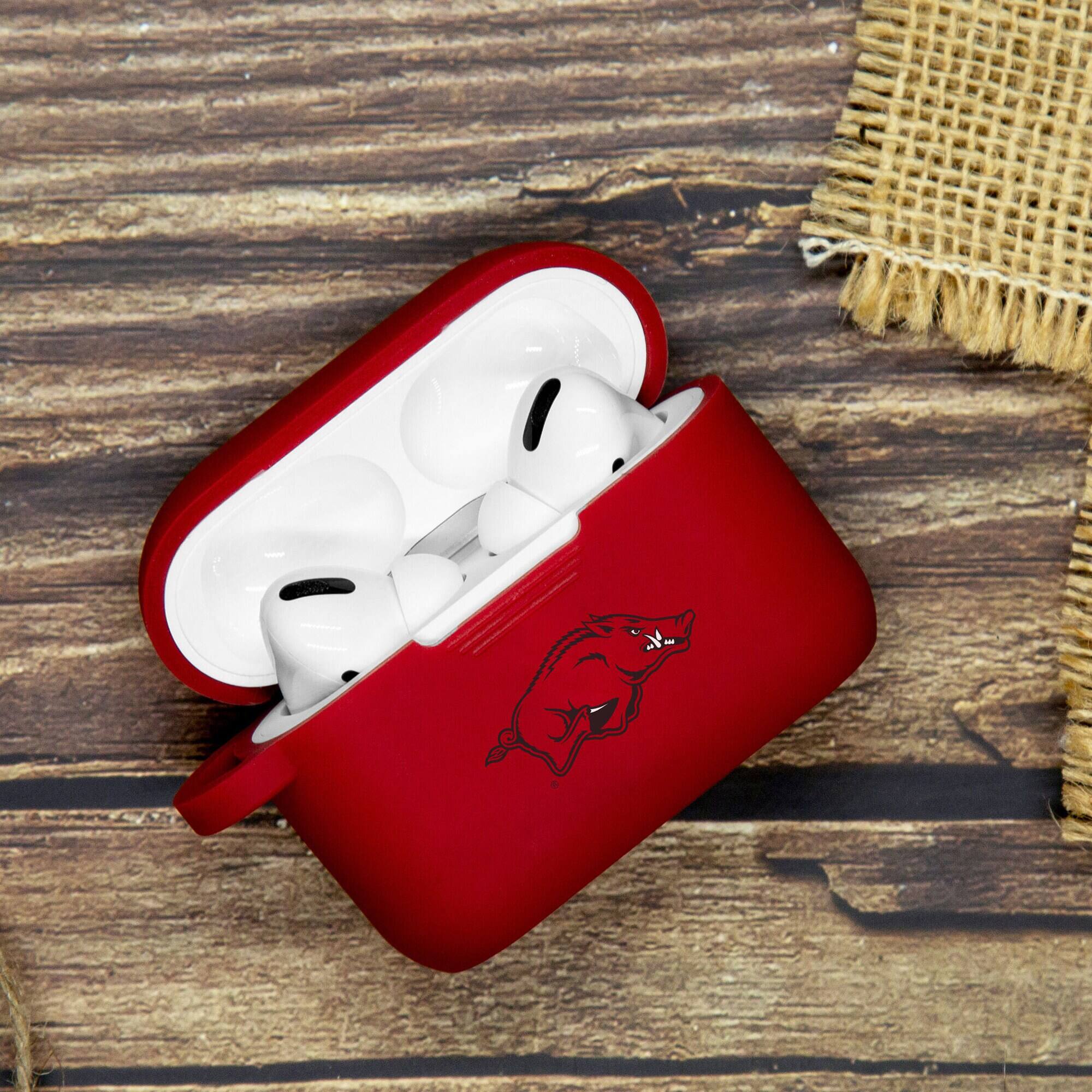 Alt View 1. Affinity Bands - Arkansas Razorbacks AirPods Pro Silicone Case Cover - No Size - Multicolor.