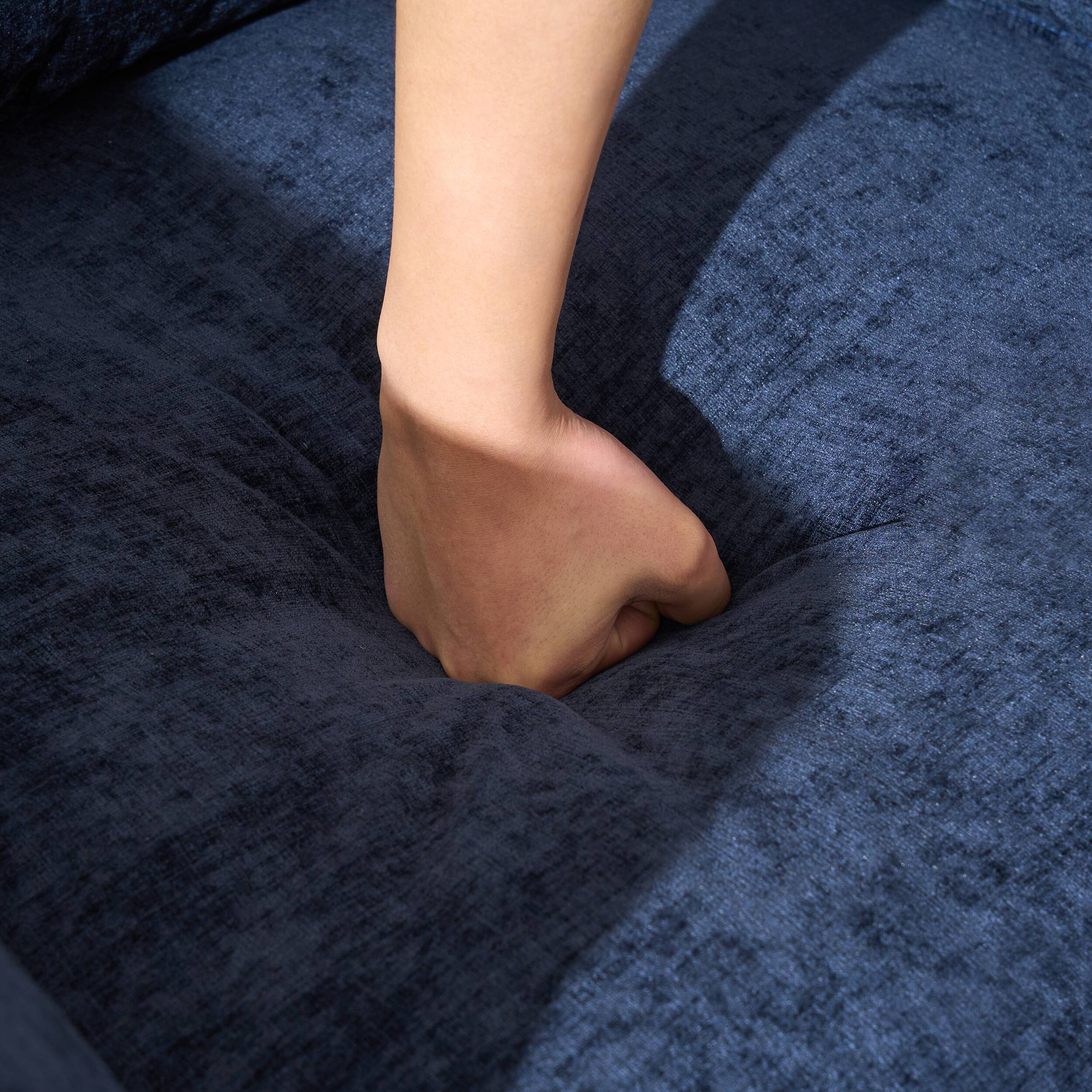 Alt View 5. Meqiodas - 39.4" Modern Accent Chair with Ottoman, Living Room Club Chair Chenille Upholstered Armchair , Reading Chair for Bedroom - Blue.