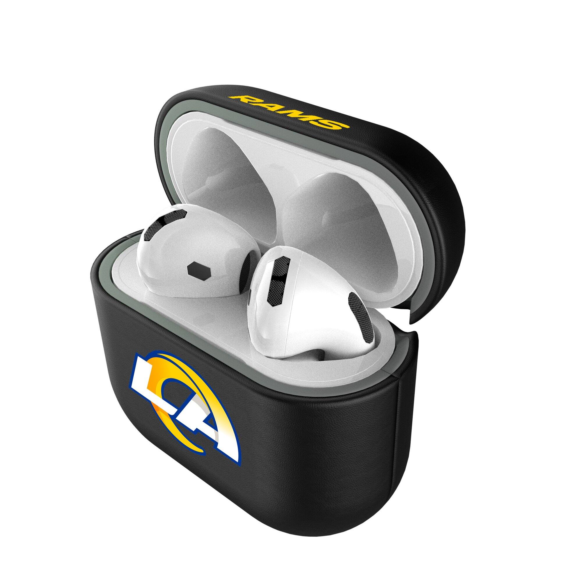 Alt View 3. Keyscaper - Los Angeles Rams Los Angeles Rams Insignia AirPods 4th Generation Case Cover - No Size - Black.