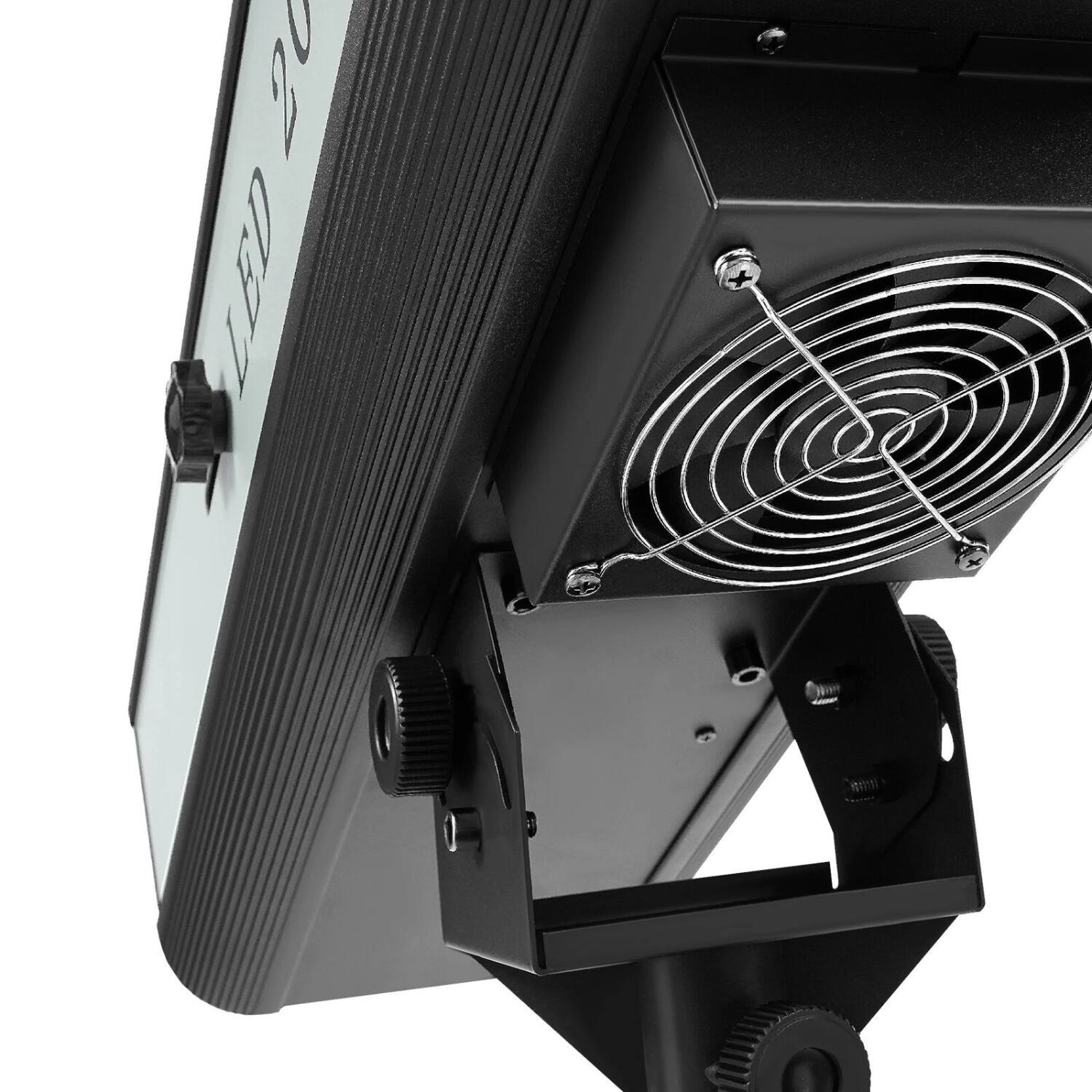 Back. Stock Preferred - 200W LED Follow Spotlight with Adjustable Tripod Stand - Black.