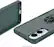 The image features a green case for a phone, which is sold separately. The case is designed to protect the phone and has a unique shape, making it stand out from other phone cases. The case is made of a durable material and is specifically designed for the phone model it is meant to protect.
