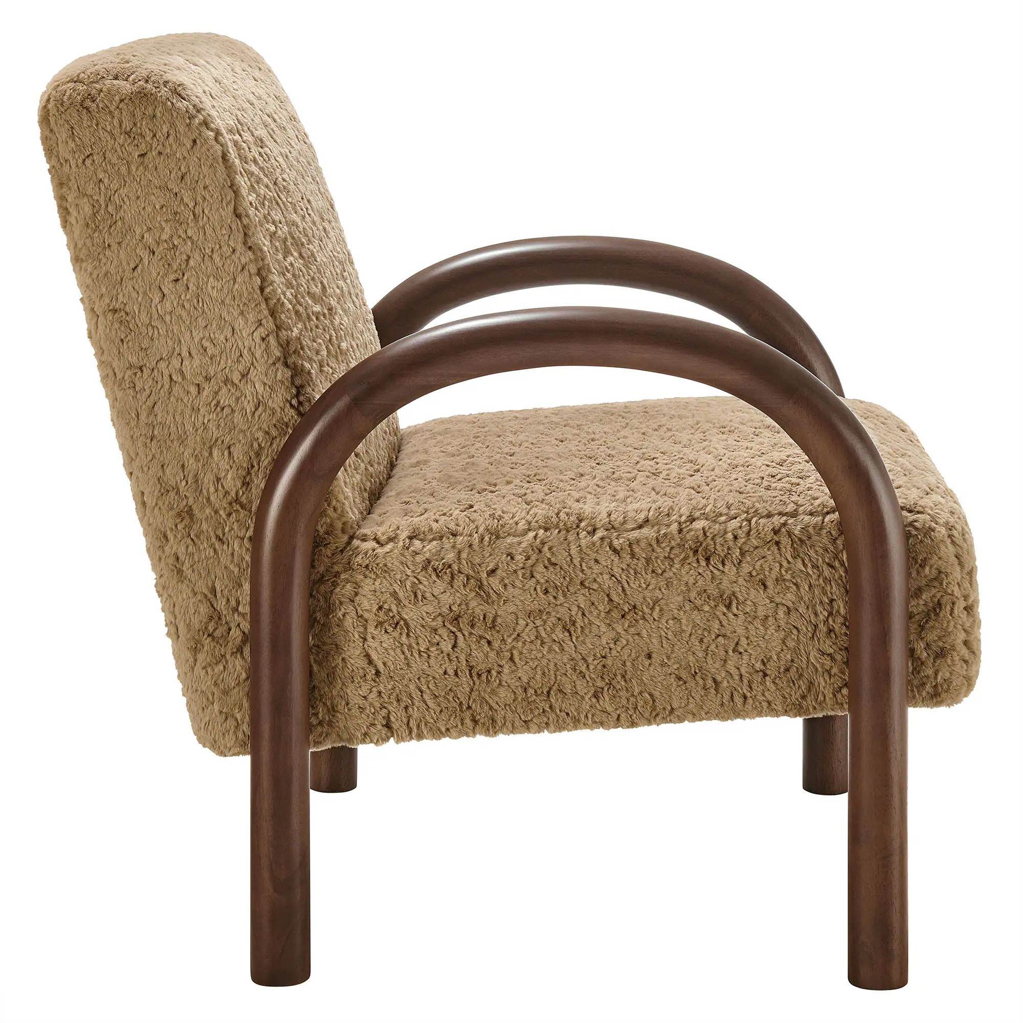 Alt View 2. Modway - Lunet Faux Shearling Accent Armchair by Modway - Sand.