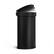 Alt View 2. simplehuman - 45L semi-round sensor can- matte black steel - Matte Black.
