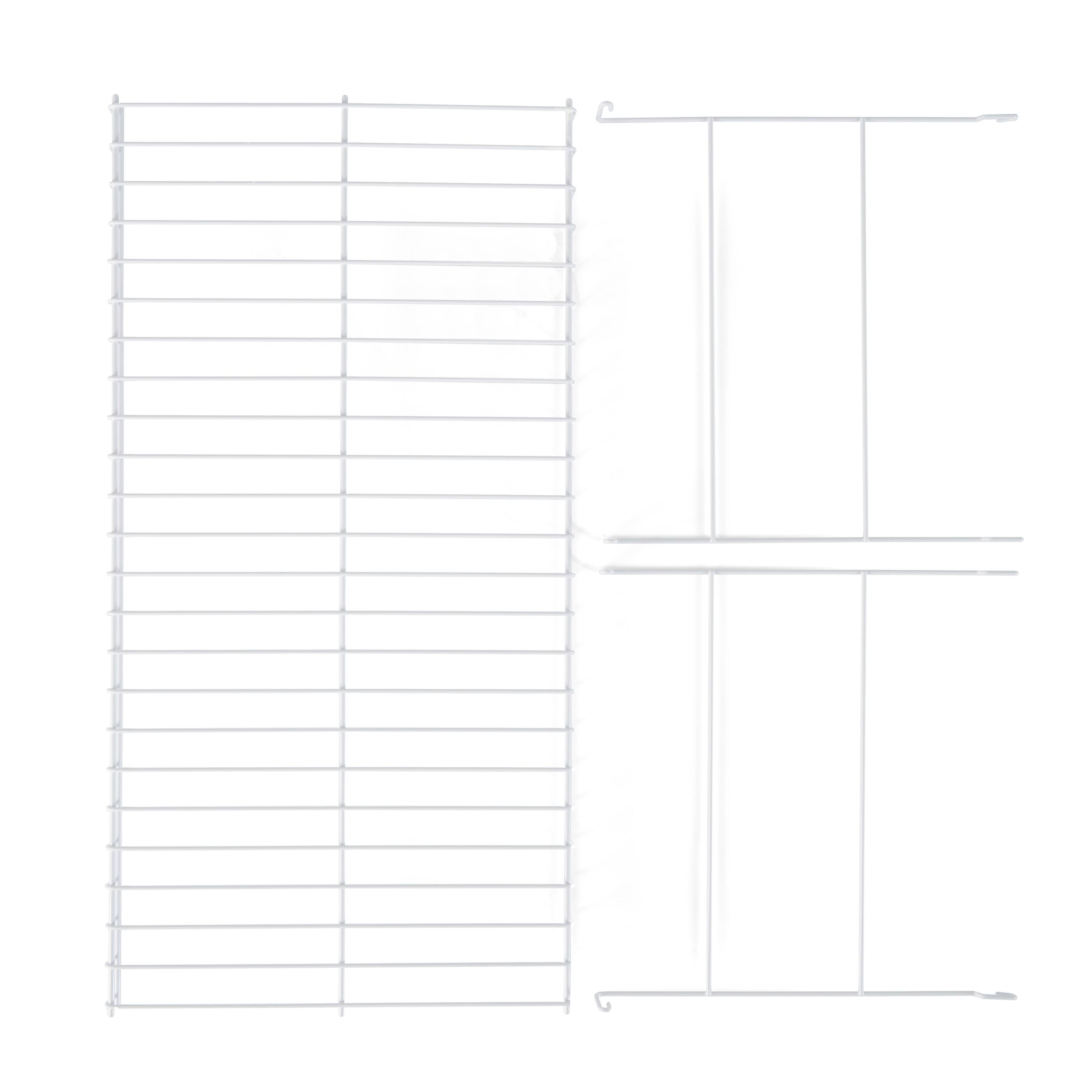 Alt View 3. RubberMaid - Rubbermaid 24 In Universal Closet Steel Wire Added Storage Hanging Shelf, White - White.