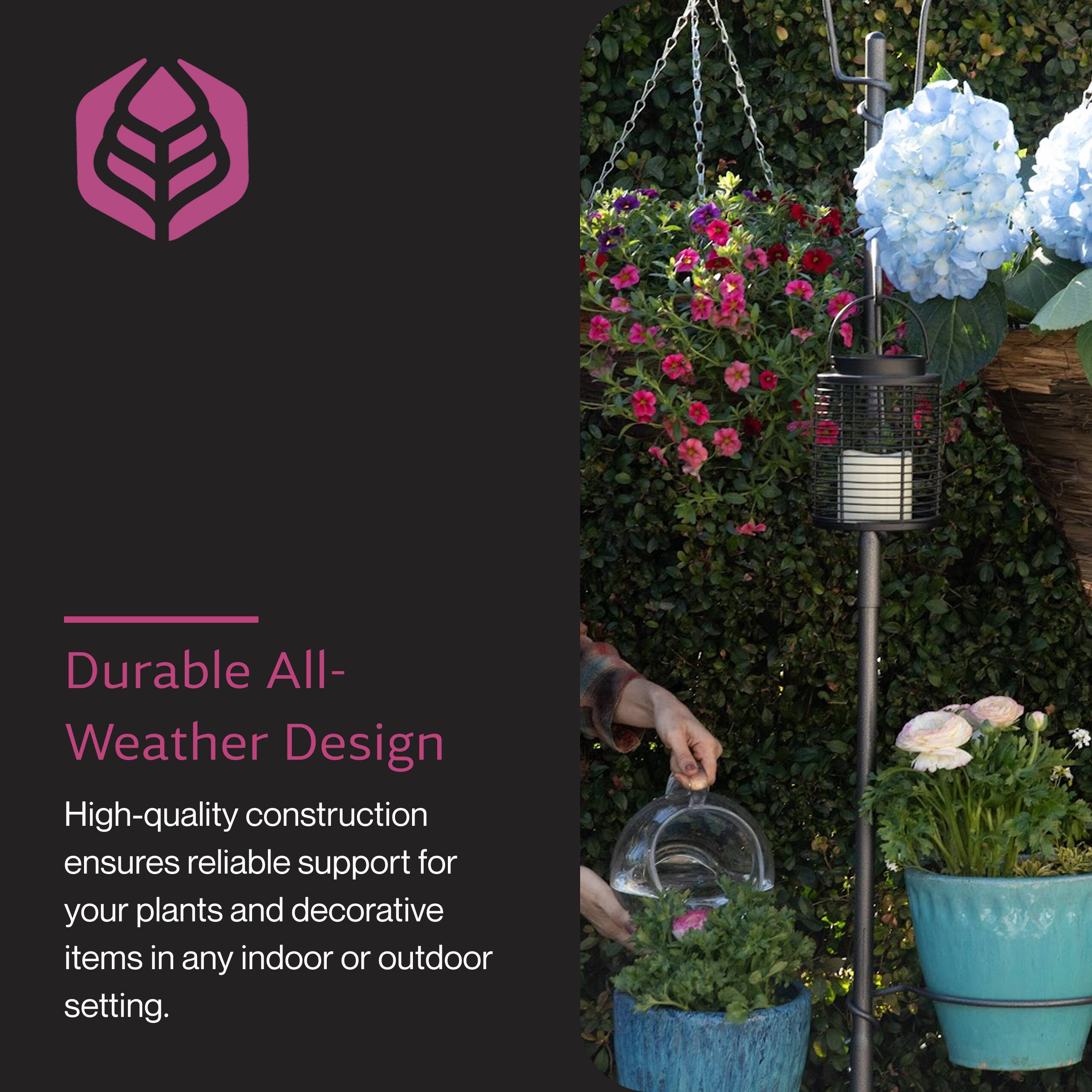 Durable All-Weather Design

High-quality construction ensures reliable support for your plants and decorative items in any indoor or outdoor setting.