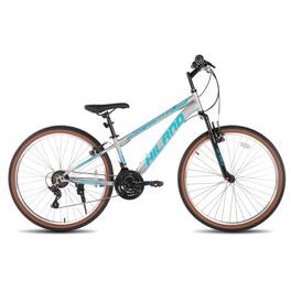 HILAND - Vortex 26" Mountain Bike - Shimano 21-Speed - Front Suspension - Beginner Friendly MTB for Trails - Gray