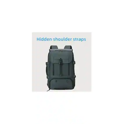 Front. Wikistore - WIKISTORE Anti-Theft Laptop Backpack with Shoe Compartment Convertible Business Hiking Bag Green - Green.
