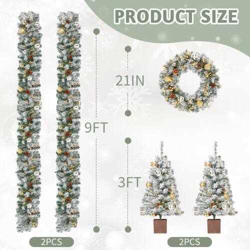 PRODUCT SIZE  
21IN  
9FT  
3FT  
2PCS  
2PCS