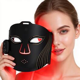 Morfone - 2000mAh 660nm 850nm Red Light Therapy Device Wireless LED Face Therapy Device with Remote Control - Black