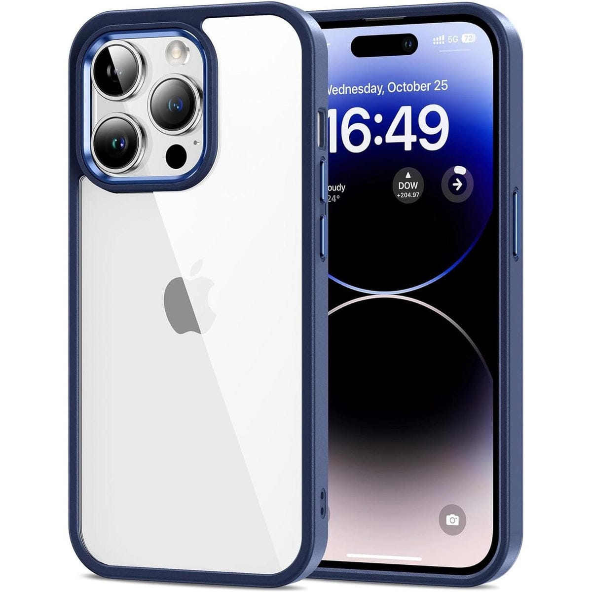 Entronix Clear Back Case for iPhone 15 Pro Max with Impact Chrome