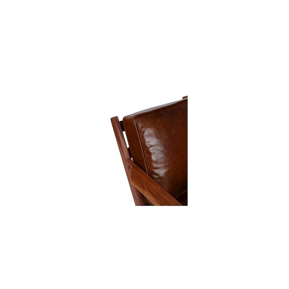 Back. Porter Designs - Corvallis Solid Sheesham Wood Accent Chair - Natural.