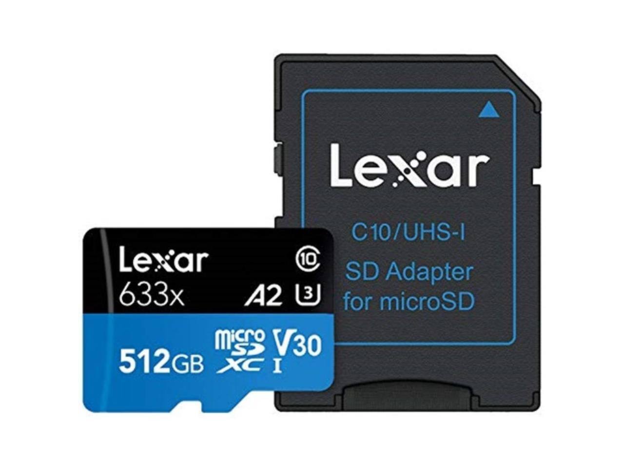 Lexar C10/UHS-I 633x A2 V30 512GB microSDXC I