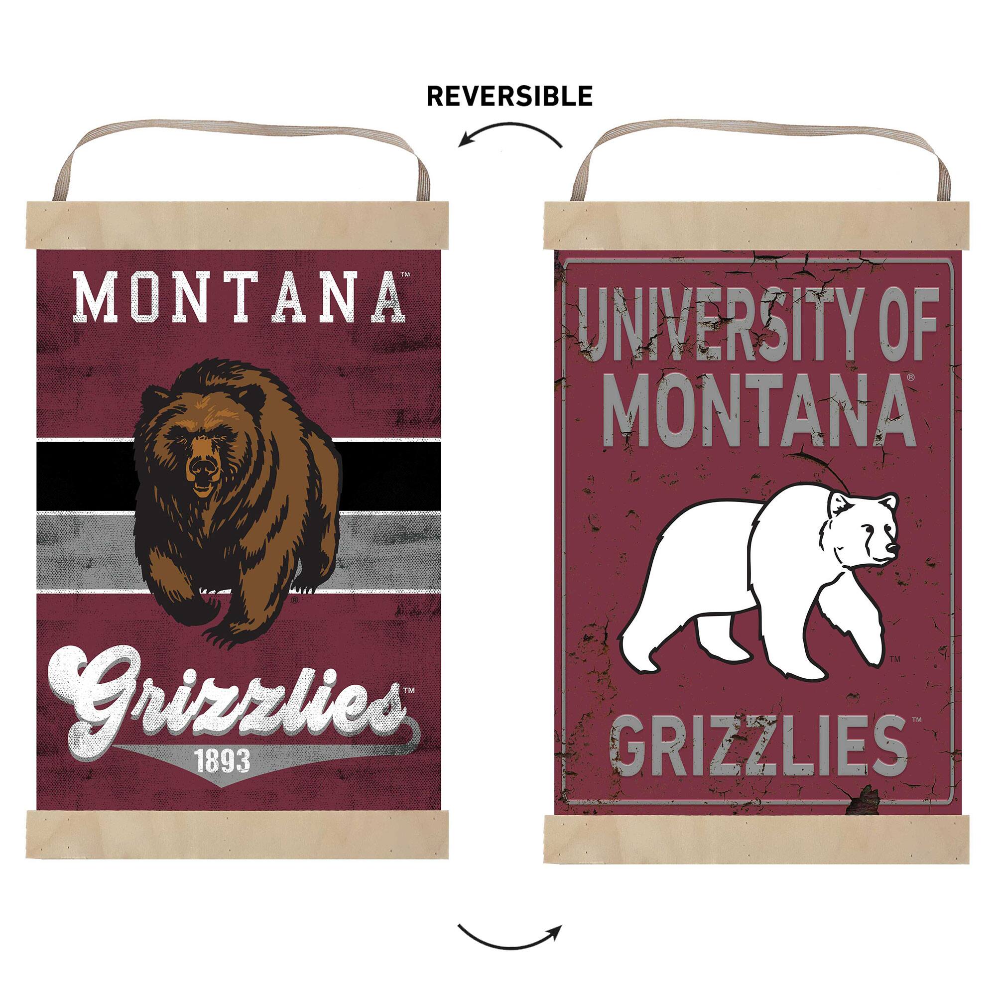 REVERSIBLE  
MONTANA  
UNIVERSITY OF MONTANA  
Grizzlies  
1893  
GRIZZLIES