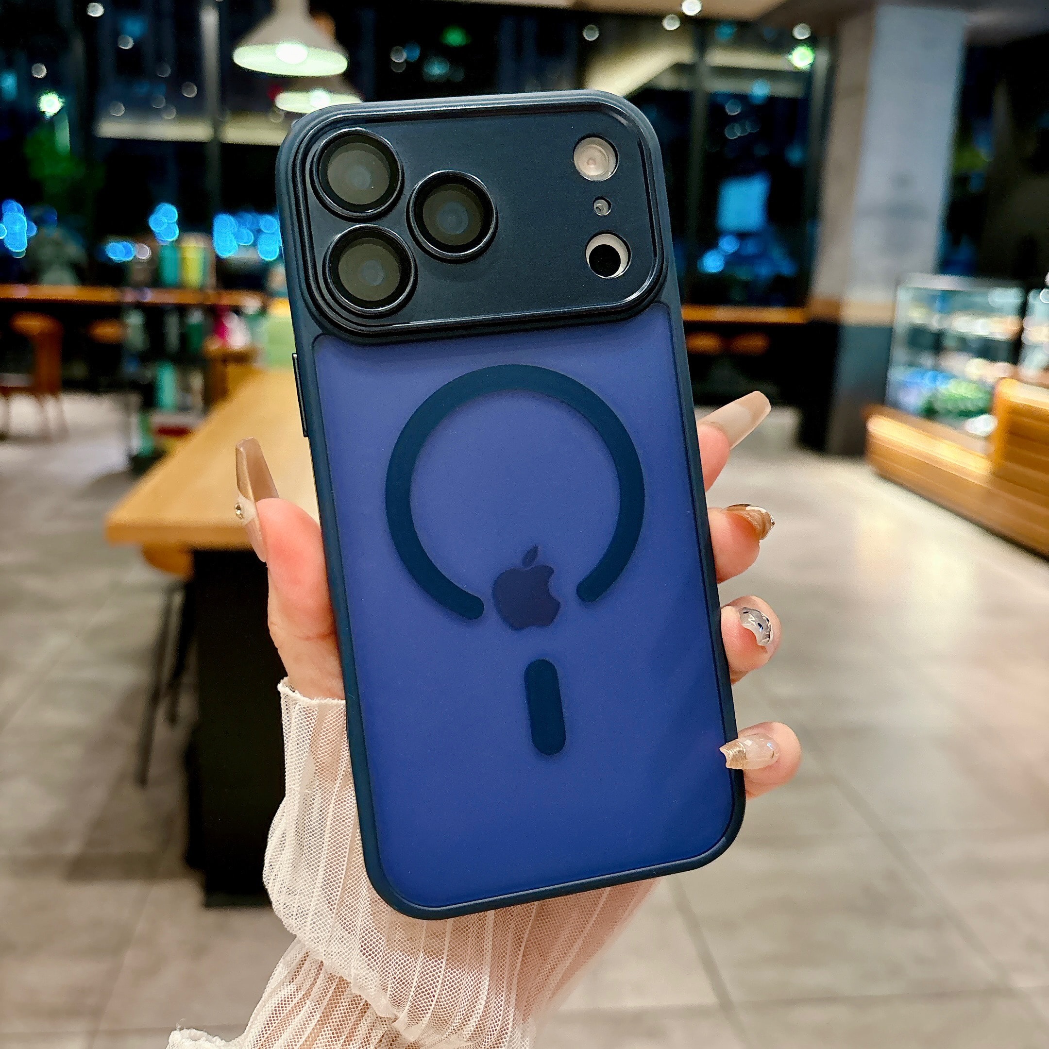 UUCOVER - For Apple iPhone 17 Pro Max Magnetic Case with Built-in Camera Lens Protector Cover, Compatible with MagSafe Matte Cover - Darkblue price history on PriceWatchPro