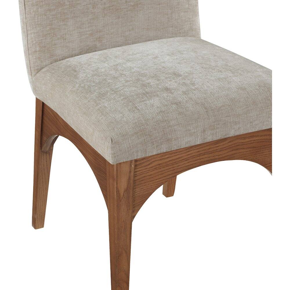Alt View 4. Meridian Furniture - Waldorf Beige Chenille Fabric Dining Chair - Beige.