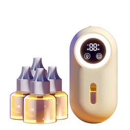 Touch Control Mosquito Repellent Heater with LED Display, 2 Night Light Modes, 4 Refills, Safe for Home
