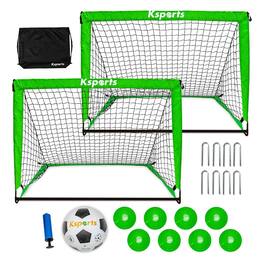 Ksports - Squad Outdoor Portable Soccer Goal Set Kids Training Equipment, 4 x 3' - Green
