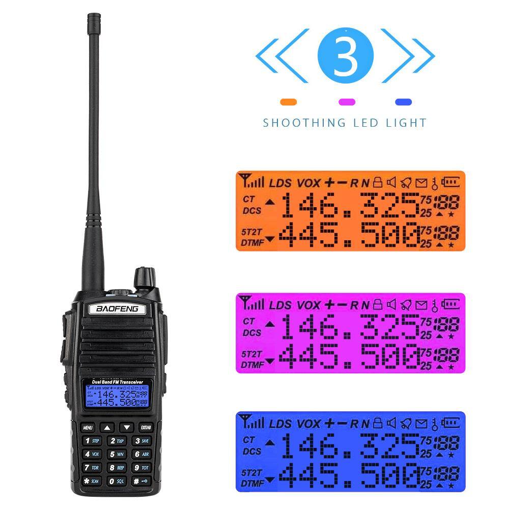 3 SHOOTING LED LIGHT  
Tall LDS VOX +RN  
CT 146.325  
DCS 25  
5T2T 75  
DTMF 25  
445.500  
DTMF 25  

BAOFENG Dual Band FM Transceiver  
Tall LDS VOX +RN  
CT 146.325  
DCS 25  
5T2T 75  
DTMF 25  
445.500  
DTMF 25  

MENU  
1 STEP  
2 TXP  
3 SKM  
4 VOX  
5 WIN  
6 ABR  
7 TOR  
8 BEEP  
9 TOT  
0 SOL