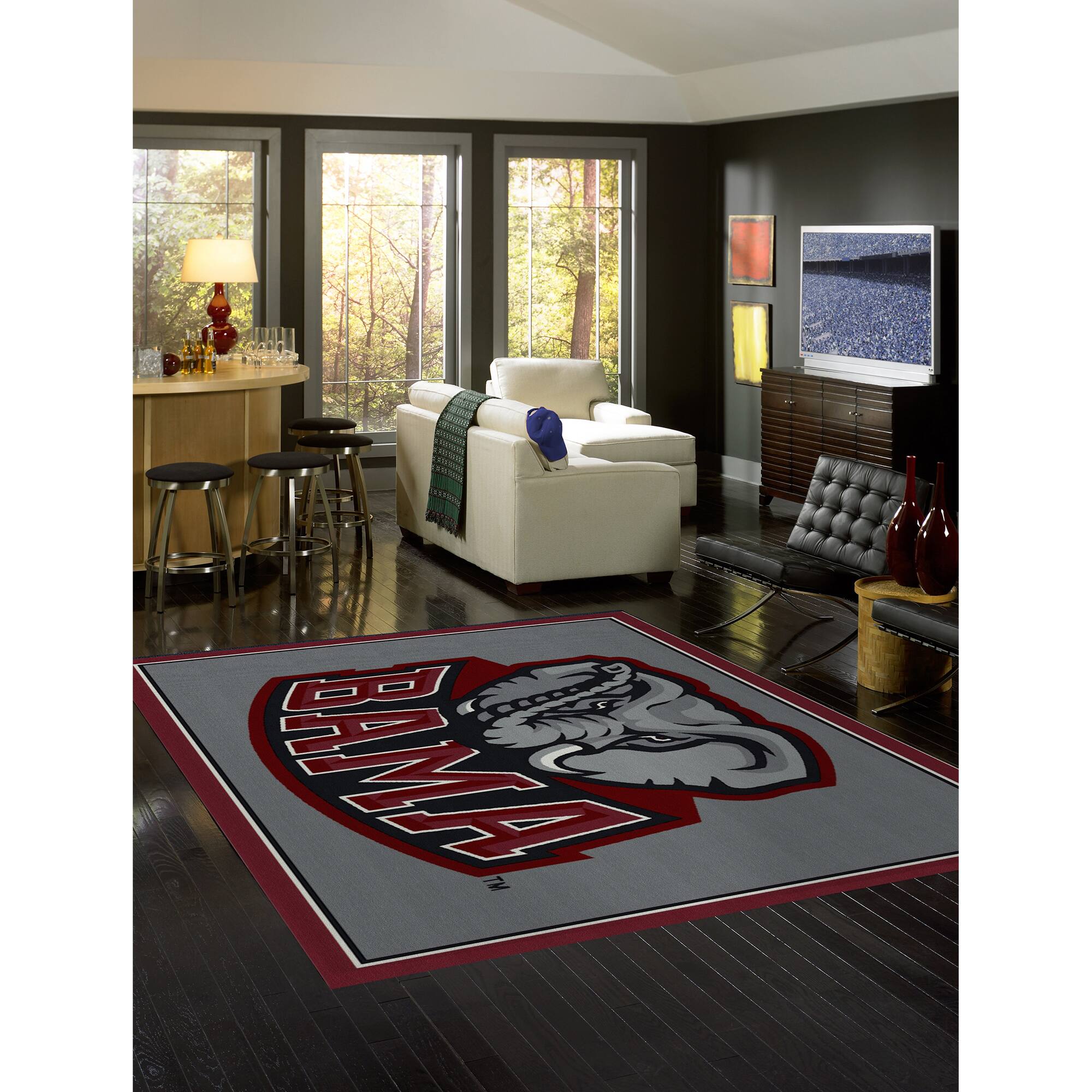 Alt View 1. Imperial - Alabama Crimson Tide 7'8'' x 10'9'' Spirit Rug - Black.