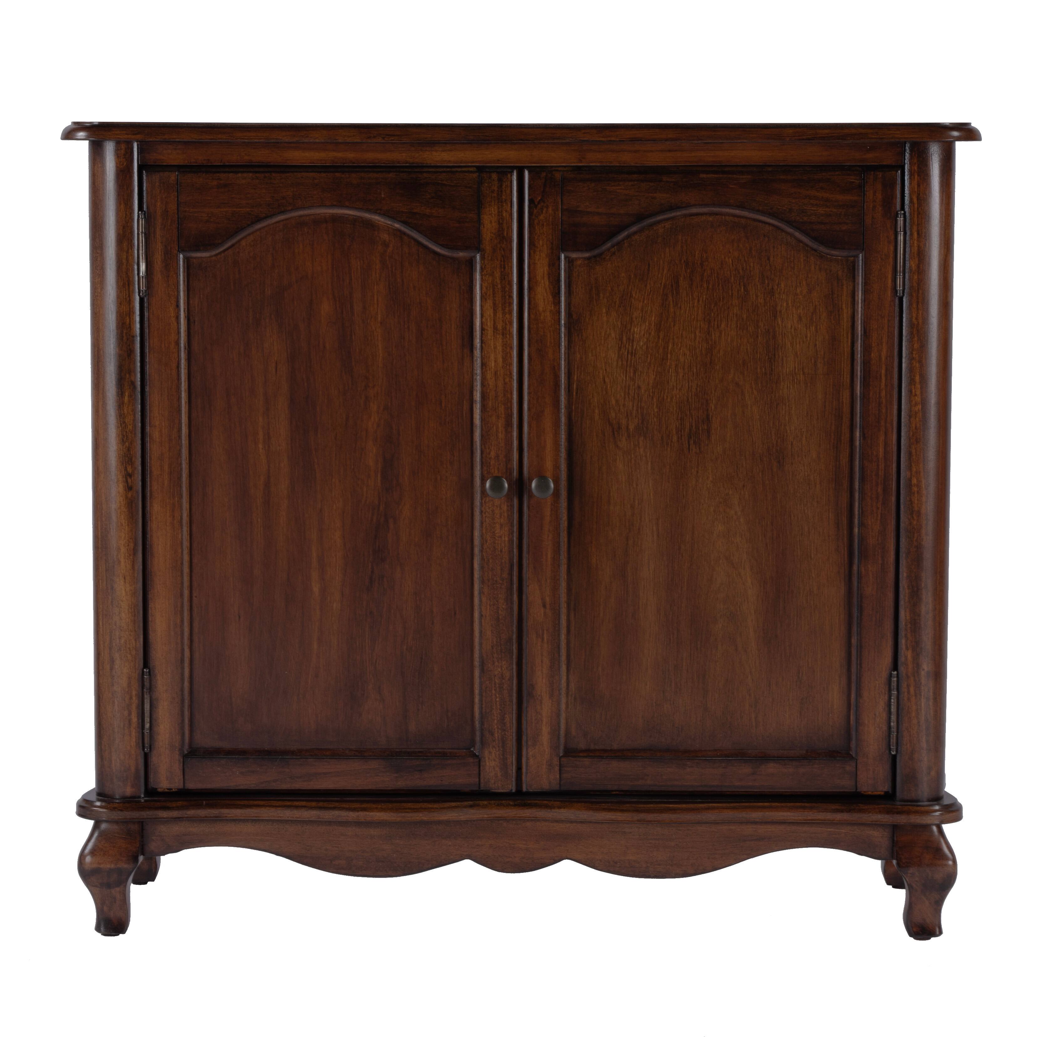 Alt View 1. Butler Specialty - Leyden 36 in. W Rectangular Wood 2 Door European Accent Cabinet with 1 Fixed Interior Shelf - Medium Brown.